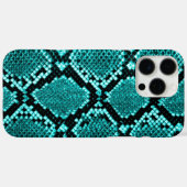 Diamond Rattlesnake Snake Skin aqua Case-Mate iPhone Hülle (Rückseite (Horizontal))