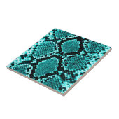 Diamond Rattlesnake Snake Skin aqua Fliese (Seite)
