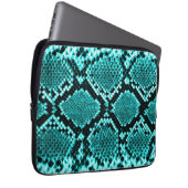 Diamond Rattlesnake Snake Skin aqua Laptopschutzhülle (Vorne Rechts)
