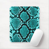 Diamond Rattlesnake Snake Skin aqua Mousepad (Mit Mouse)
