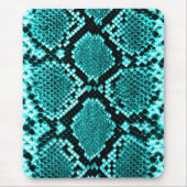 Diamond Rattlesnake Snake Skin aqua Mousepad (Vorne)