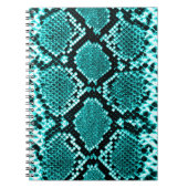 Diamond Rattlesnake Snake Skin aqua Notizblock (Vorderseite)