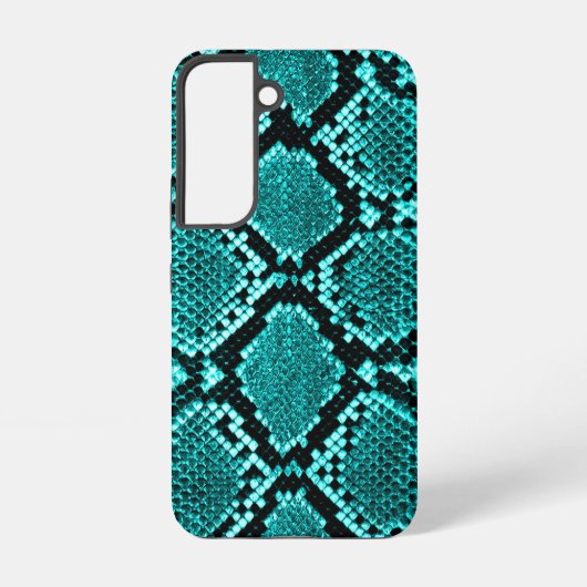 Diamond Rattlesnake Snake Skin aqua Samsung Galaxy Hülle (Rückseite)