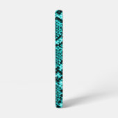 Diamond Rattlesnake Snake Skin aqua Samsung Galaxy Hülle (Linke Seite)