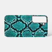 Diamond Rattlesnake Snake Skin aqua Samsung Galaxy Hülle (Rückseite (Horizontal))