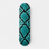Diamond Rattlesnake Snake Skin aqua Skateboard (Vorne)