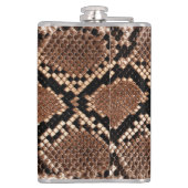 Diamond Rattlesnake Snake Skin Flachmann (Rückseite)