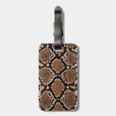 Diamond Rattlesnake Snake Skin Gepäckanhänger (Rückseite vertikal)
