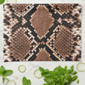 Diamond Rattlesnake Snake Skin Geschirrtuch (Gefaltet)