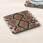 Diamond Rattlesnake Snake Skin Getränkeuntersetzer (Linke Seite)