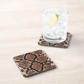 Diamond Rattlesnake Snake Skin Getränkeuntersetzer (Rechte Seite)