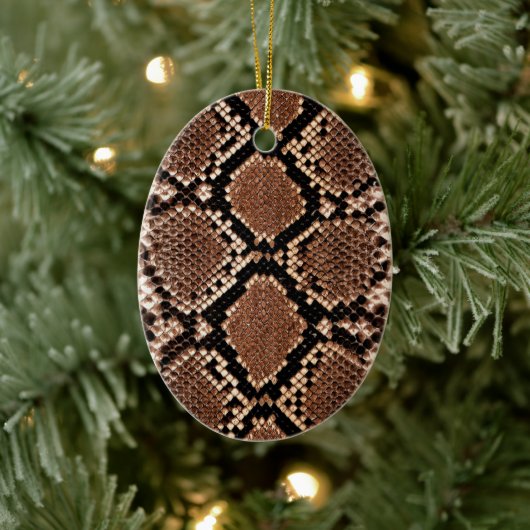 Diamond Rattlesnake Snake Skin Keramik Ornament (Baum)