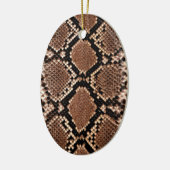 Diamond Rattlesnake Snake Skin Keramik Ornament (Links)