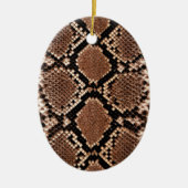 Diamond Rattlesnake Snake Skin Keramik Ornament (Vorne)