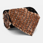 Diamond Rattlesnake Snake Skin Krawatte (Gerollt)