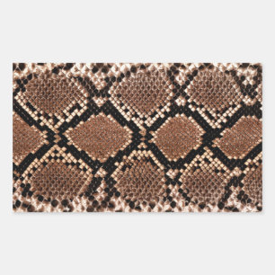 Diamond Rattlesnake Snake Skin Rechteckiger Aufkleber