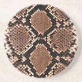 Diamond Rattlesnake Snake Skin Sandstein Untersetzer (Vorne)