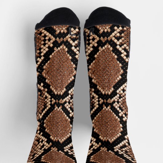 Diamond Rattlesnake Snake Skin Socken (Oben)