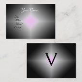 DIAMOND-REFLECKEN, schwarz-weiß rosa Visitenkarte (Vorne/Hinten)