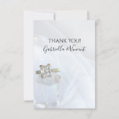 Diamond Ring and Pillar Crystal Wedding Vielen Dan Dankeskarte (Vorderseite)