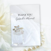 Diamond Ring and Pillar Crystal Wedding Vielen Dan Dankeskarte