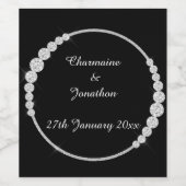 DIAMOND RING BLACK CUSTOMIZABLE WEINETIKETT (Einzelnes Label)