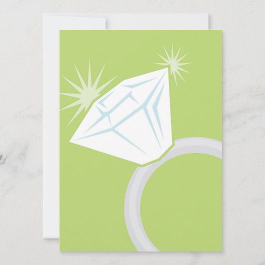 Diamond RIng Bling Einladung (Rückseite)