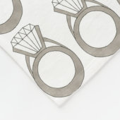Diamond Ring Bling Juwelierbride Wedding Bridal Fleecedecke (Ecke)