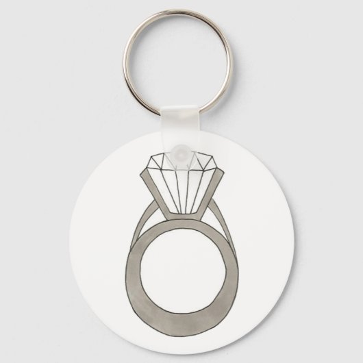 Diamond Ring Bling Juwelierbride Wedding Schlüssel Schlüsselanhänger (Vorderseite)