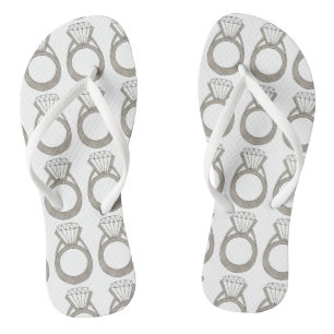 Diamond Ring Bling Verlobung Wedding Bride Badesandalen