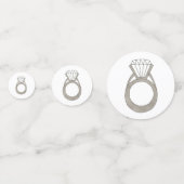 Diamond Ring Bling Verlobung Wedding Fashionista Konfetti (Vorderseiten)