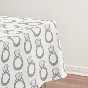 Diamond Ring Bling Verlobung Wedding Fashionista Tischdecke