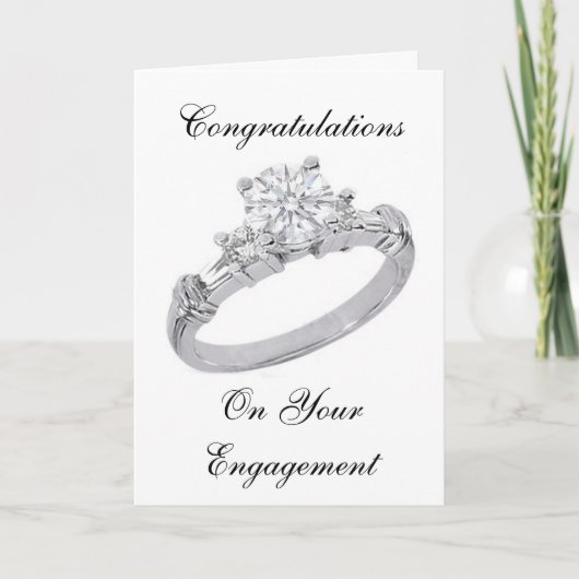 DIAMOND RING ENGAGEMENT CARD KARTE (Vorderseite)