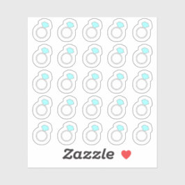 Diamond Ring Erinnerung Hochzeitsplaner Verlobung Aufkleber