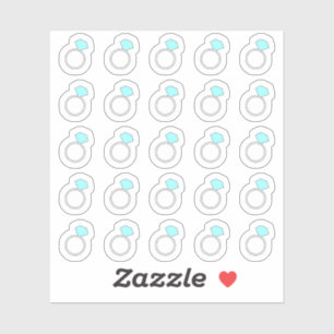 Diamond Ring Erinnerung Hochzeitsplaner Verlobung Aufkleber