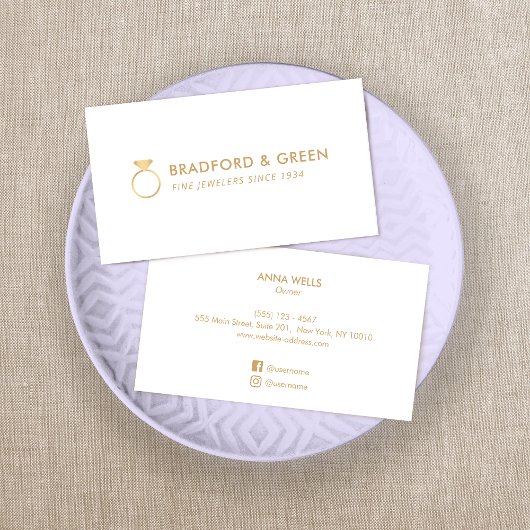 Diamond Ring Fine Jewelers Visitenkarte