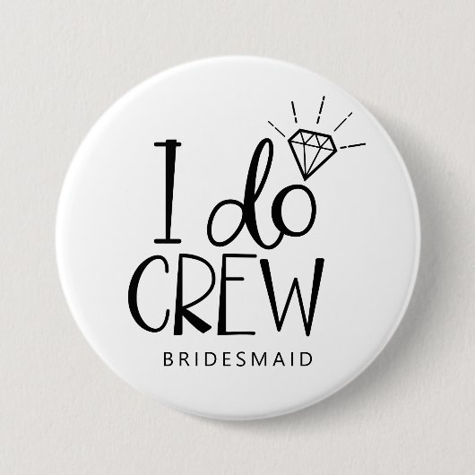Diamond Ring I Crew Hochzeit Button (Vorderseite)