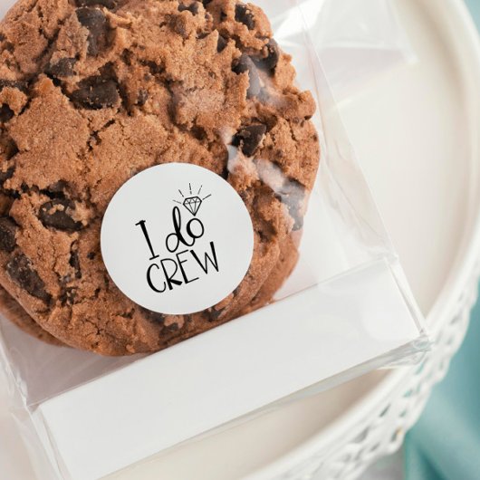 Diamond Ring I Crew Hochzeit Runder Aufkleber