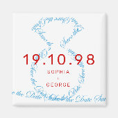 Diamond Ring Loop Save the Date Wedding Magnet (Vorne)
