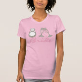 Diamond Ring Pink Champagne Wedding BRIDE T-Shirt (Vorderseite)