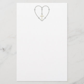 Diamond Rosary - Hail Mary Full of Grace Briefpapier