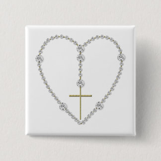 Diamond Rosary - Hail Mary Full of Grace Button