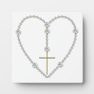 Diamond Rosary - Hail Mary Full of Grace Fotoplatte