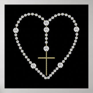 Diamond Rosary - Hail Mary Full of Grace Poster