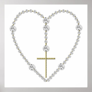 Diamond Rosary - Hail Mary Full of Grace Poster