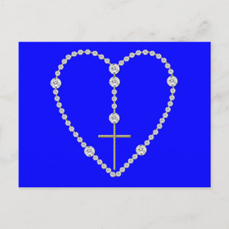 Diamond Rosary - Hail Mary Full of Grace Postkarte