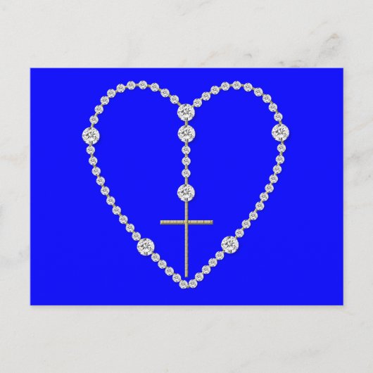Diamond Rosary - Hail Mary Full of Grace Postkarte (Vorderseite)