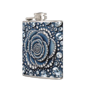 Diamond Rose & Denim Glam Bling Flachmann (Links)