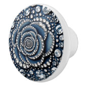 Diamond Rose & Denim Glam Bling Keramikknauf (Rechts)