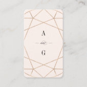 Diamond Rose Gold Gemstone Geometric Stylish Chic Visitenkarte (Vorderseite)